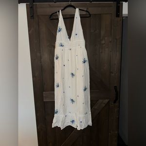 Starlight Floral Open Back Maxi Dress